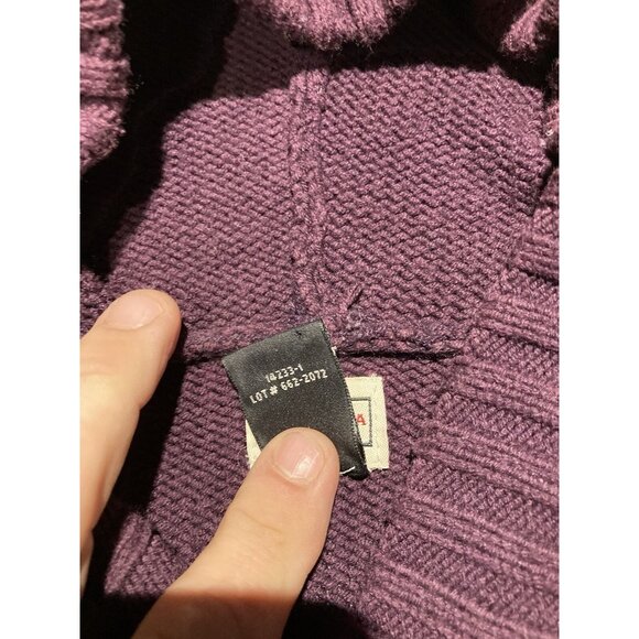 Arizona Hoodie Women’s Size Medium Purple Long Sleeve Button Up - Picture 5 of 11